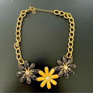 Gold and Black, Flower Costume Jewelry